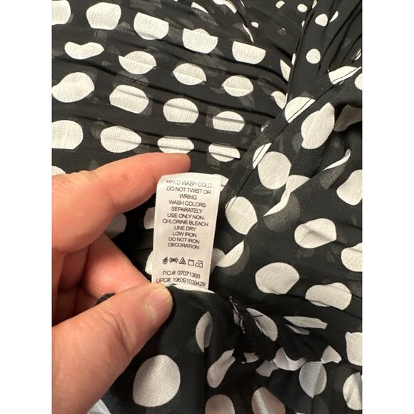 Woman Within Embellished 3/4 Sleeve Semi Sheer Pleated Blouse Size 2X - Picture 9 of 10